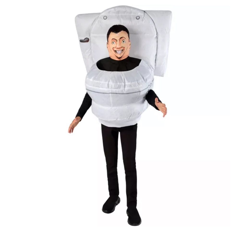 Skibidi toilet inflatable child costume. NWT one size(mb)